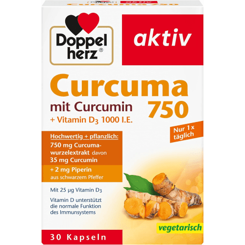 Curcuma 750 mit Curcumin + Vitamin D3 1000 I.E.